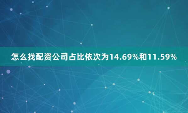 怎么找配资公司占比依次为14.69%和11.59%