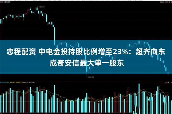 忠程配资 中电金投持股比例增至23%：超齐向东 成奇安信最大单一股东